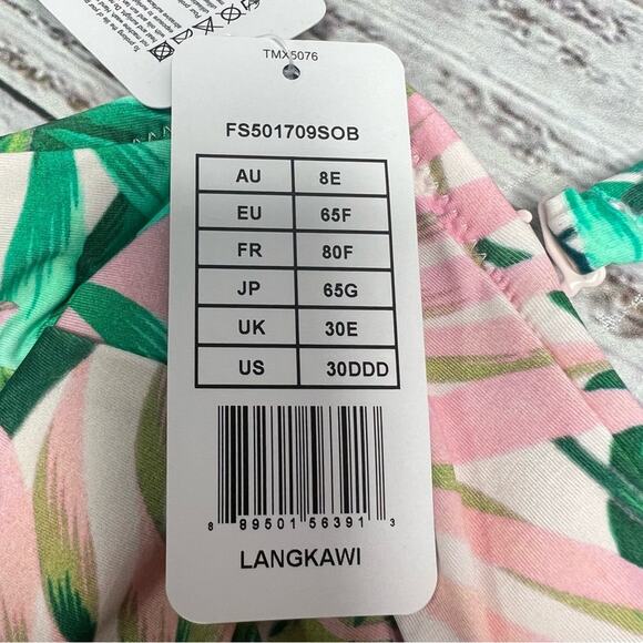 Fantasie Langkawi 30DDD Bandeau Bikini Top Swimsuit Removable Strap New - Picture 8 of 12